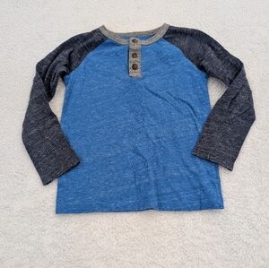 Blue and Gray Kids Raglan Shirt